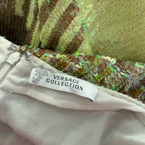 Versace Collection gold sequins mini skirt size 42 - Picture 4 of 6